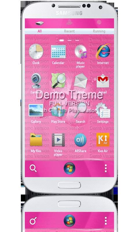 Windows 7 Pink Lite Edition GO Launcher EX Theme screenshot 5