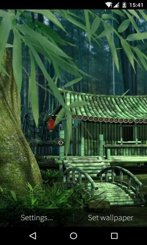3D Bamboo House Live Wallpaper स्क्रीनशॉट 4