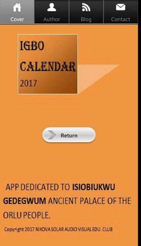 IGBO Calendar- Orlu स्क्रीनशॉट 1