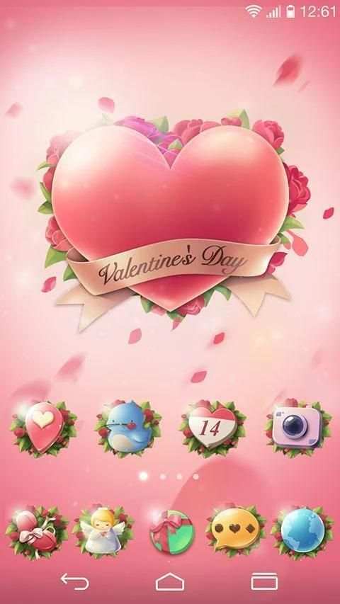 Love Story GO Launcher Theme स्क्रीनशॉट 3