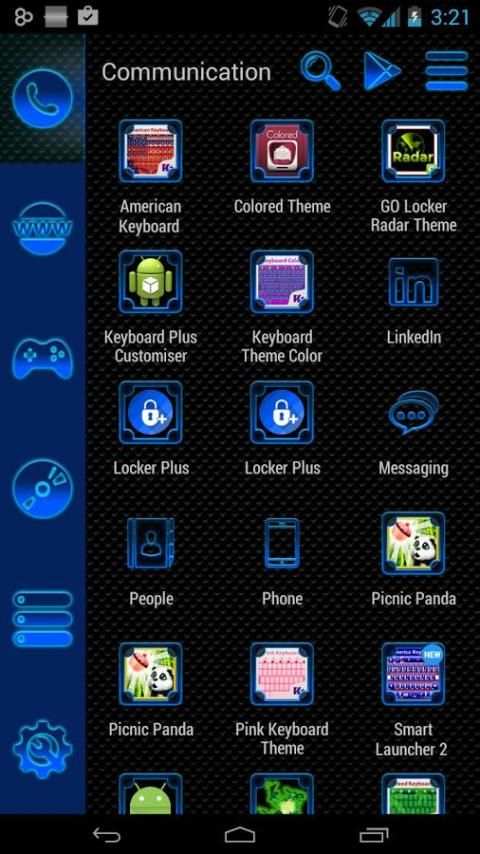 Smart Launcher Blue Neon screenshot 6