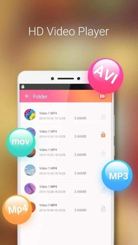 Video Player&Video lock скриншот 4