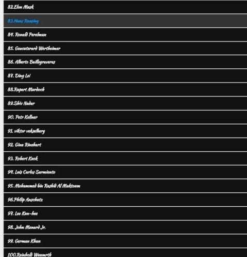 Biographies Of 100 Richest Men screenshot 1