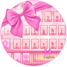 Pink Bow Girly Typewriter icon