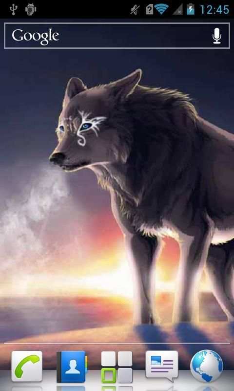 Frost wolf live wallpaper screenshot 2