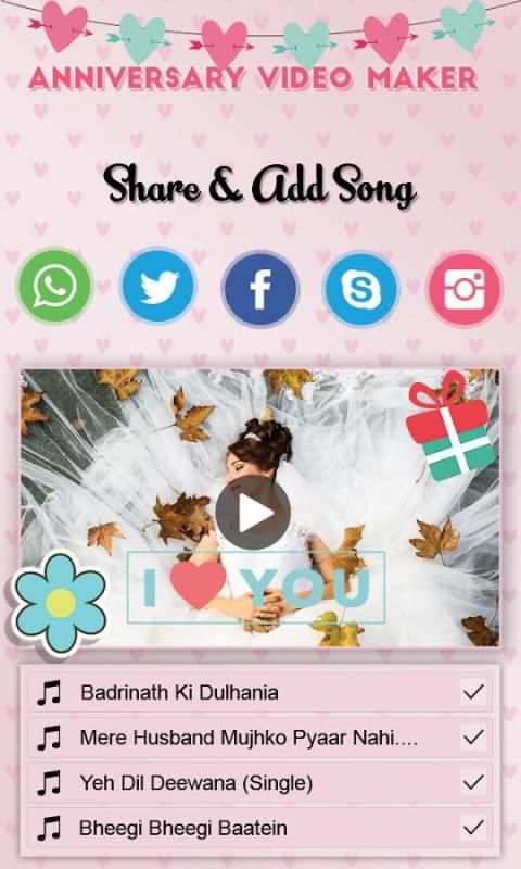 Anniversary Video Maker скриншот 1