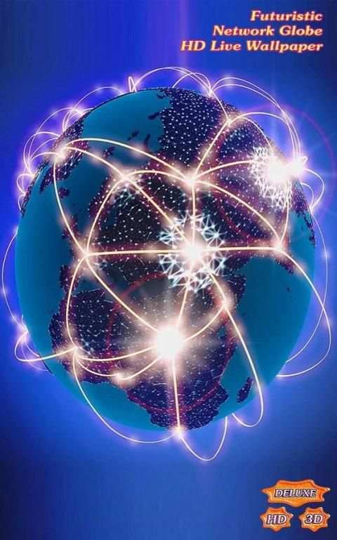 Futuristic Network Globe 3D screenshot 8