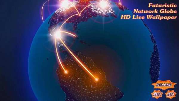 Futuristic Network Globe 3D स्क्रीनशॉट 4