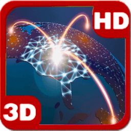 Futuristic Network Globe 3D иконка