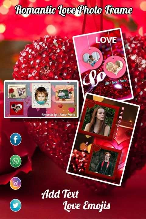 Romantic Love Photo Frames स्क्रीनशॉट 4
