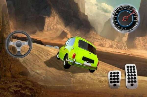 Mr-bean hill climb racing 3D screenshot 3