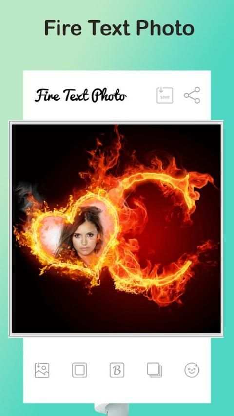 Fire Text Photo Frame скриншот 9
