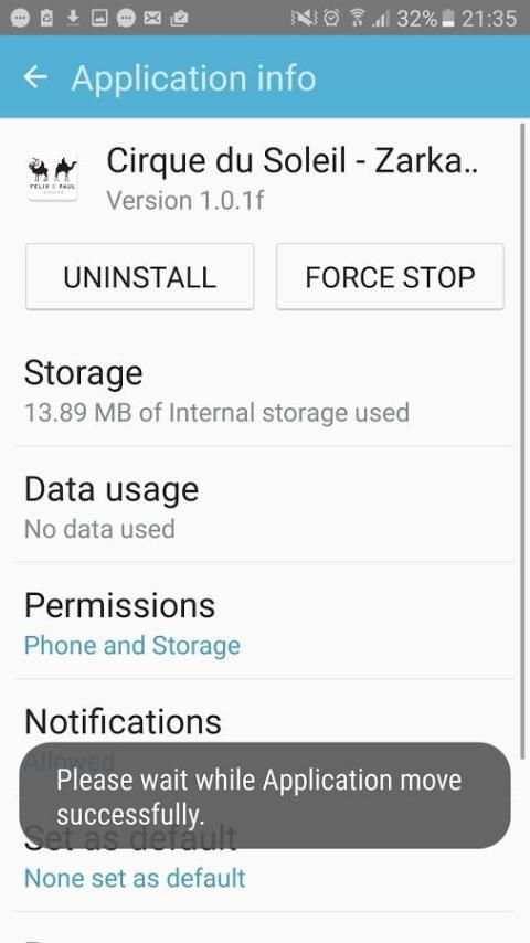 Move & install app to SD card скриншот 1