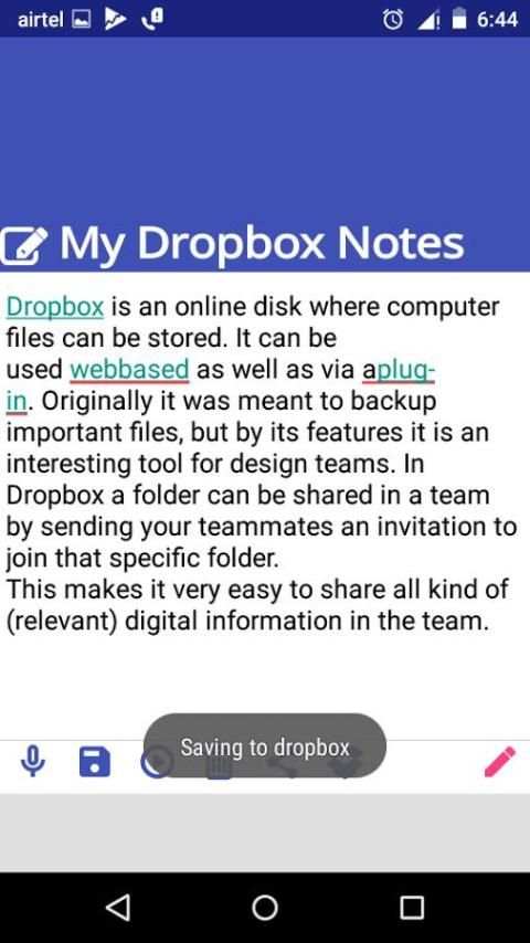 Notes for Dropbox स्क्रीनशॉट 2