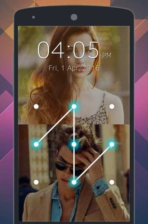 Dual Photo Pattern Lock Screen скриншот 3