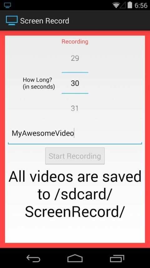 Screen Record (for KitKat+) скриншот 2