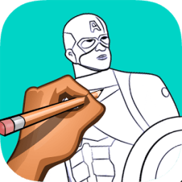ikon how to draw Captain America