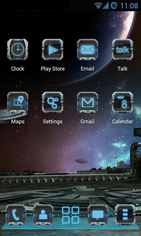 Next Launcher Theme Robotect скриншот 3