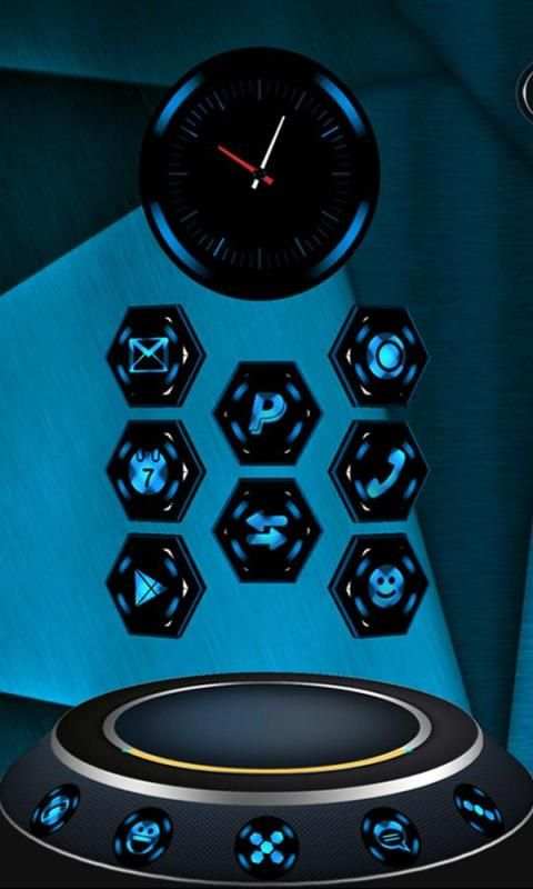 Next Launcher Blue Themes screenshot 1