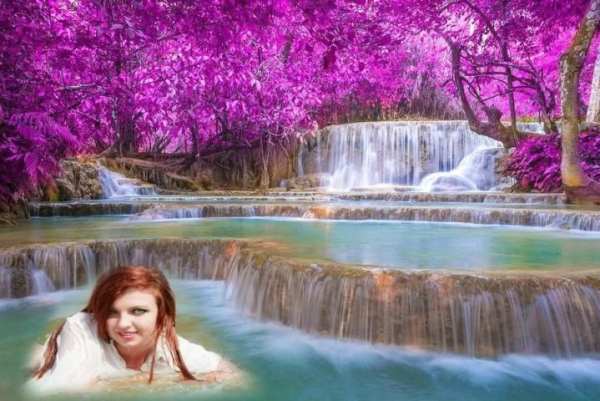 Cut Paste Waterfall Background स्क्रीनशॉट 1