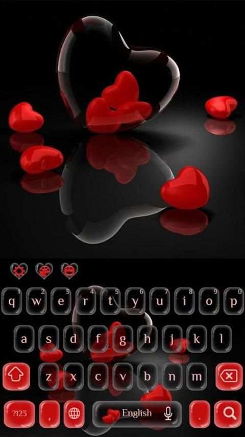 Red Love Hearts Keypad screenshot 1