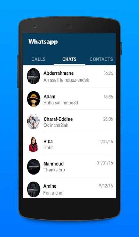Prank واتساب أزرق إصدار الأخير screenshot 1