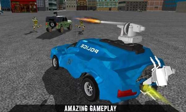 Flying Robot Police Car Driver screenshot 11