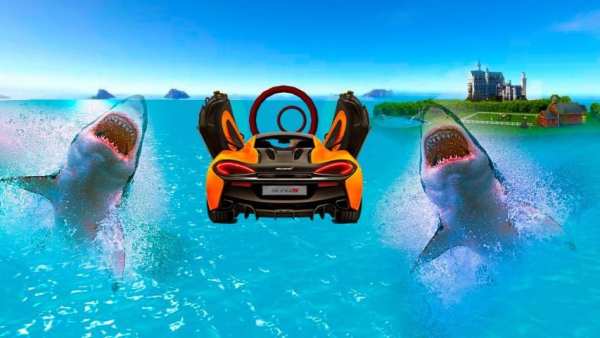 Angry shark flyingCar shooting screenshot 4