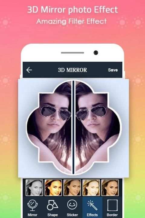 3D MirrorPic- Photo Editor स्क्रीनशॉट 2