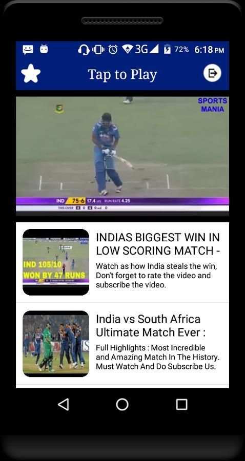 Watch Cricket स्क्रीनशॉट 2