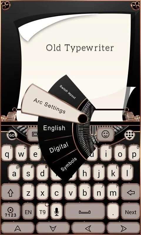 Old Typewriter Keyboard Theme 4 تصوير الشاشة