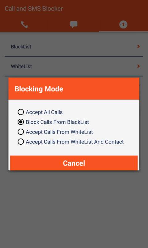 Call SMS Blocker screenshot 1