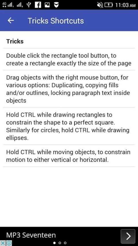 Corel Draw X6 Shortcut Keys скриншот 1