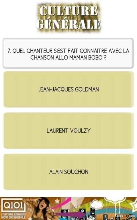 Culture Générale : Le Quiz 3 تصوير الشاشة