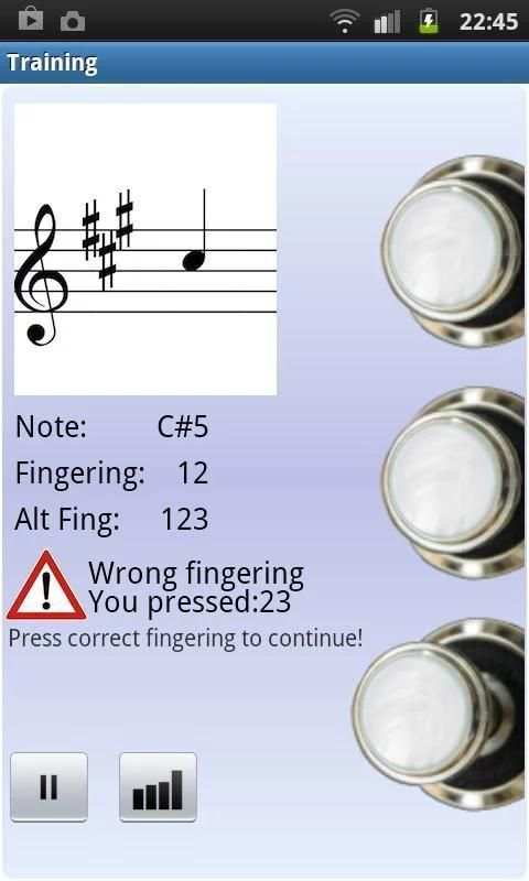 Trumpet Fingering Trainer Demo скриншот 9