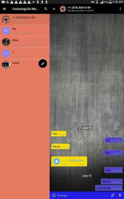 Colouring Life Messenger 2 تصوير الشاشة