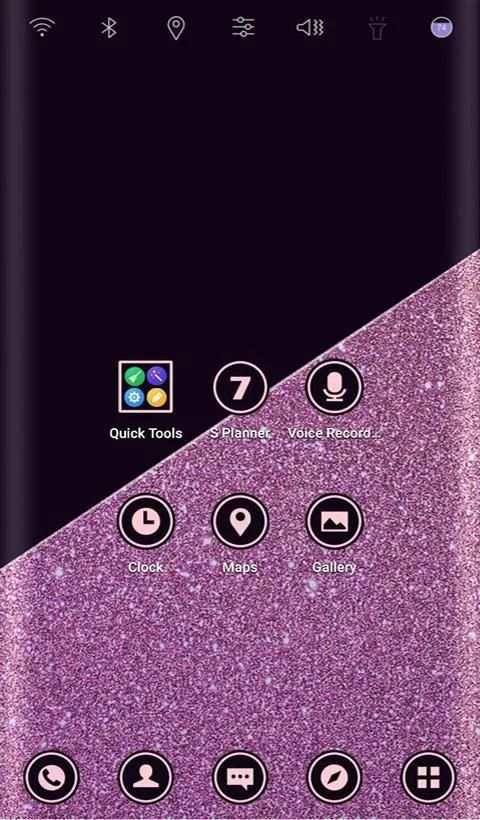 Violet Bling Launcher theme screenshot 3