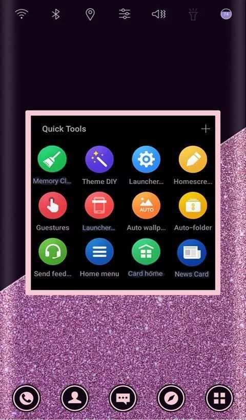 Violet Bling Launcher theme screenshot 2