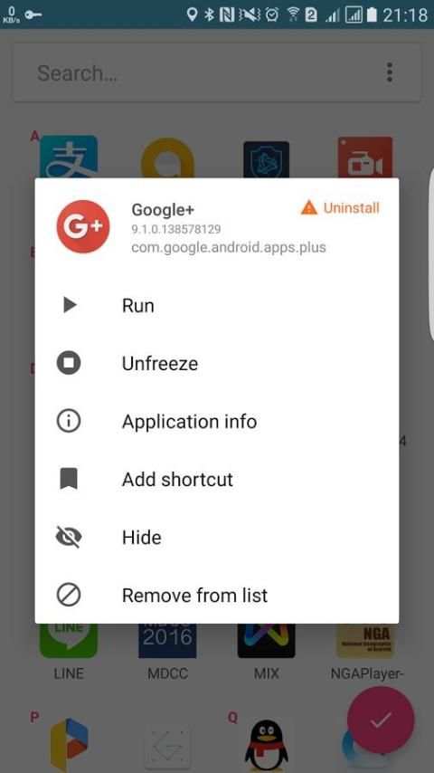 Cryo (App Freezer for Samsung) screenshot 2