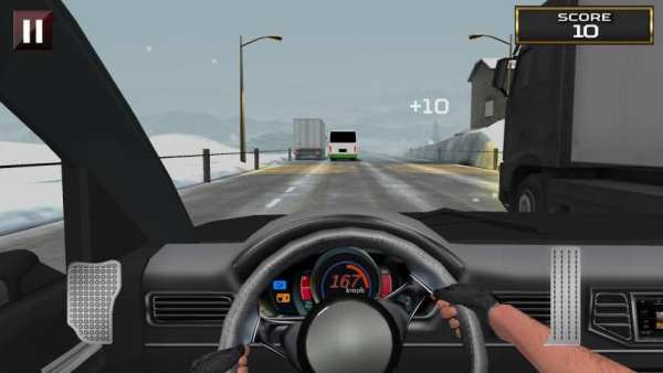 Racing in Car: Snow Traffic स्क्रीनशॉट 3
