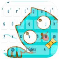 Cute kitty cartoon keyboard