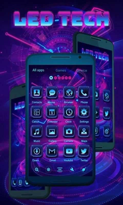 Led Tech GO Launcher 6 تصوير الشاشة