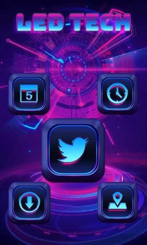 Led Tech GO Launcher 1 تصوير الشاشة
