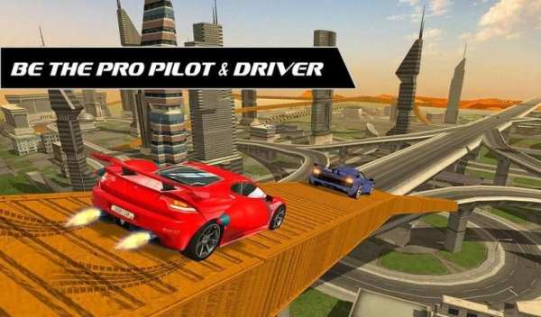 Flying Car Racing Shooting War 1 تصوير الشاشة