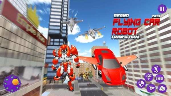 Flying Grand Robot Car Transform Fight 2019 स्क्रीनशॉट 1