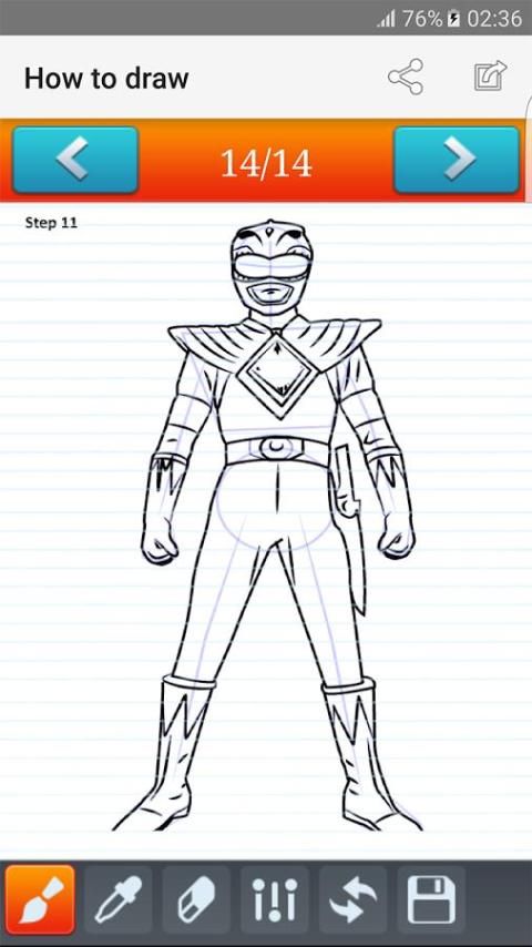 how to draw Power Rangers screenshot 2