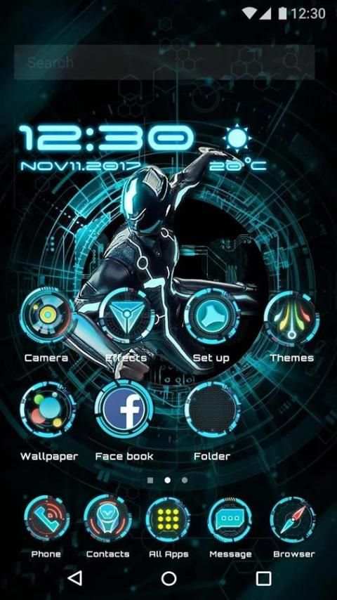 Tron Legacy Air Launcher Theme स्क्रीनशॉट 3