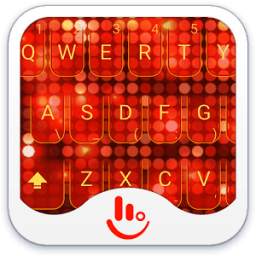 Neon Red Emoji Keyboard Theme