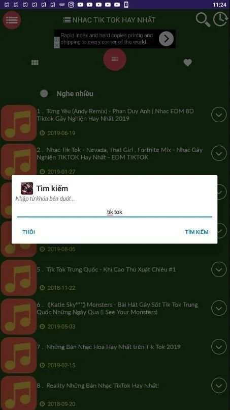 Nhac Tik Tok Hay Nhat स्क्रीनशॉट 1