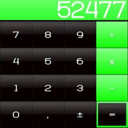 THEME FOR SCALC GLOSSY GREEN आइकन